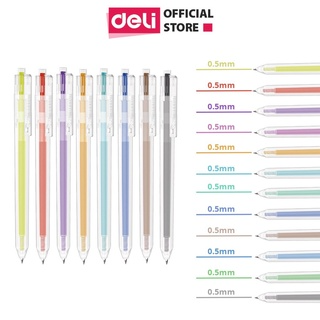 EG118 Bút bi nước mực gel bấm nhiều màu 0.5mm Deli nhanh khô viết ...