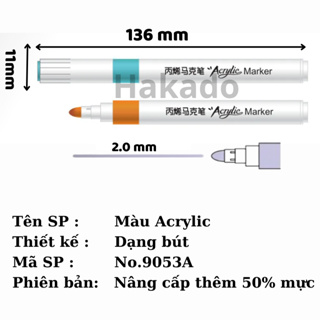 Bút Màu Acrylic Marker Vẽ Trên Mọi Chất Liệu Có Thể Vẽ Chồng Màu 1...