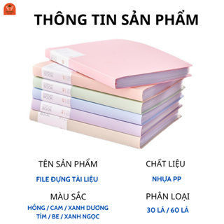 File đựng tài liệu a4 nhiều ngăn - 30 / 60 lá - văn phòng phẩm - f...