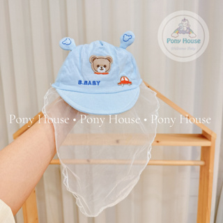 Mũ Cho Bé Sơ Sinh Có Khăn Voan Hình Gấu Che Mặt Nón Chống Dịch, Ch... Mũ Cho Bé Sơ Sinh Có Khăn Voan Hình Gấu Che Mặt Nón Chống Dịch, Ch...