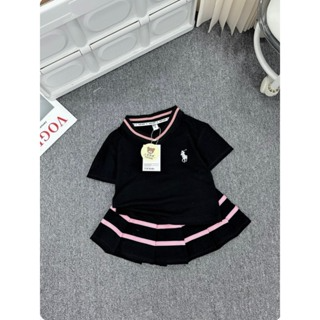 Sét váy ngựa cổ tim xếp li dành cho bé gái từ 9-35 kg áo chữ V họa...