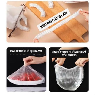 Túi màng bọc thực phẩm JYoohome chất liệu PE co dãn có chun siêu d...