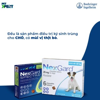 NexGard - Viên nhai dành cho chó size XS S L XL 2-50kg 1 viên...
