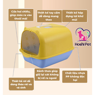Nha ve sinh cho meo size lớn Hoshi Pet NVS05 - khay cát vệ sinh ch... Nha ve sinh cho meo size lớn Hoshi Pet NVS05 - khay cát vệ sinh ch...