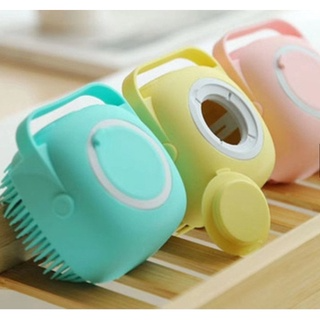 Bàn Chải tắm cho Chó Mèo - có chỗ đựng xà phòng ( nhựa caosu dẻo c...