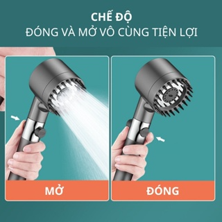HANGDIAN Đầu vòi hoa sen di động đầu vòi hoa sen ba chế độ áp suất...