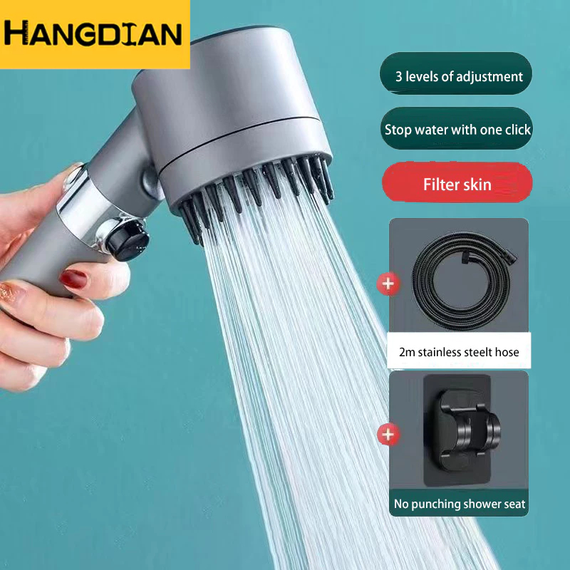 HANGDIAN Đầu vòi hoa sen di động đầu vòi hoa sen ba chế độ áp suất...