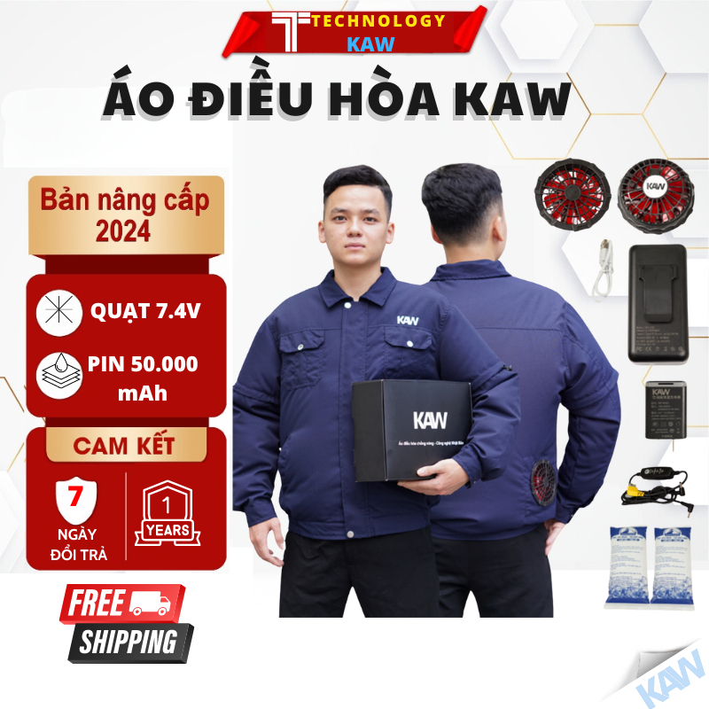 Áo điều hòa KAW chính hãng, công nghệ Nhật Bản, pin 32000 mAh- 500...