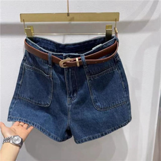 Quần jean short nữ lưng cao phối túi trước phong cách hàn quốc Tuh...