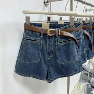 Quần jean short nữ lưng cao phối túi trước phong cách hàn quốc Tuh...