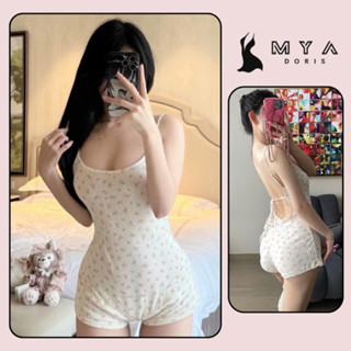 Jumpsuit hoa nhí nữ, bodysuit set áo liền quần MYA hở lưng ôm sát ...