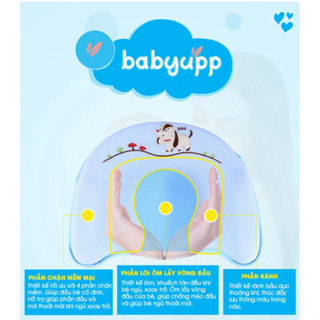 Gối cao su non cho bé Chính hãng Gối chống bẹp đầu, méo đầu cho bé...