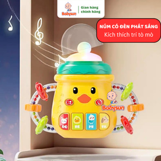 Bình sữa đồ chơi cầm tay cho bé gặm nướu xúc xắc,phát nhạc và đèn,...