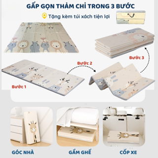 Thảm xốp cho bé gấp gọn, thảm trải sàn cho bé tập bò chống ngã va ...
