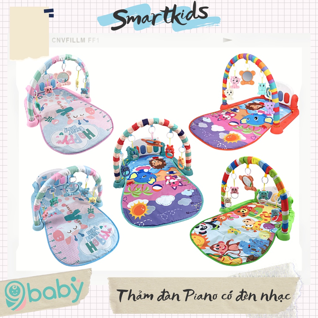 [ẢNH THẬT  VIDEO] Thảm đàn 9BABY Piano nằm chơi nhạc hình thú ngộ ...