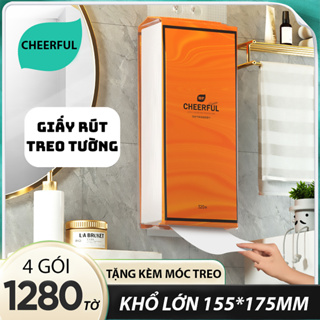 Giấy rút treo tường 1280 tờ Cheeful tiện lợi, nội địa trung cao cấ...