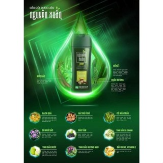 Dầu gội dược liệu Nguyên Xuân xanh - Hỗ trợ phục hồi tóc hư tổn ch...