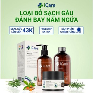 Dầu Gội Antisol Icare Pharma Dược Liệu Ph 6.5 Làm Sạch Gàu, Giảm N...