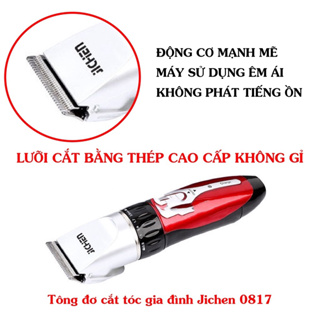 Tông Đơ Cắt Tóc Gia Đình, Máy Hớt Tóc Tại Nhà Tích Điện Kèm Phụ Ki...