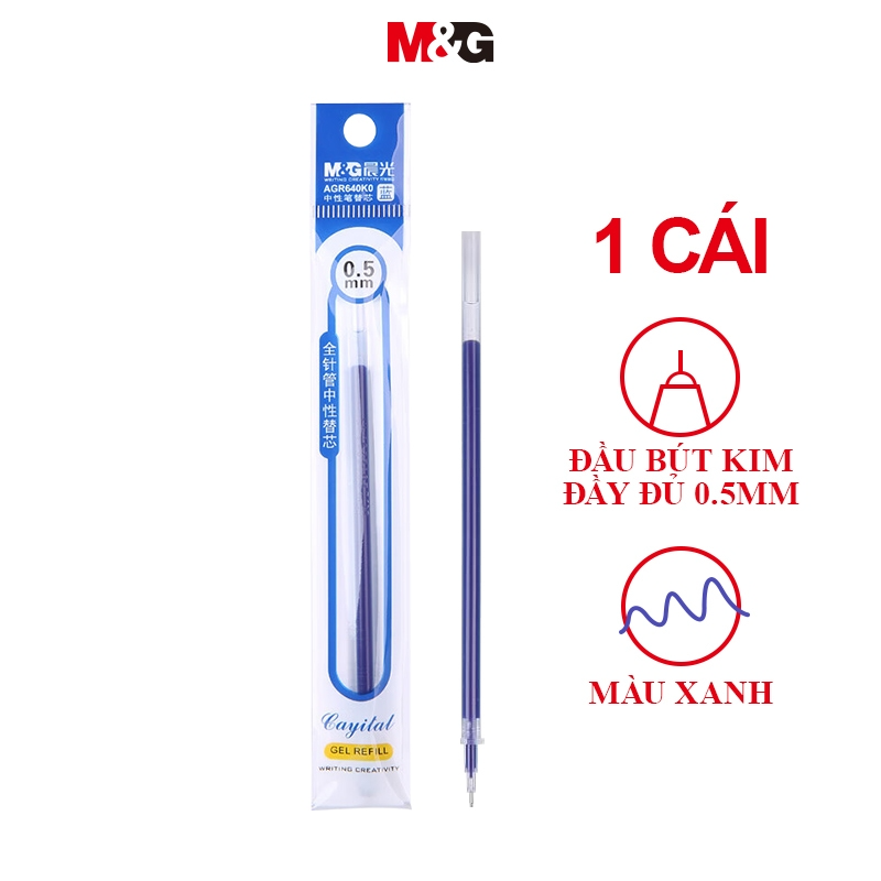 M G Văn Phòng Phẩm Gel Bút Đổ Lại 0.5 Màu Xanh Kéo Nắp Full Kim B... M G Văn Phòng Phẩm Gel Bút Đổ Lại 0.5 Màu Xanh Kéo Nắp Full Kim B...