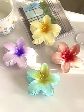 Màu Gradient Trứng Hoa Lấy Kẹp Nữ Nửa Tie Tóc Cuộn Dây Vừa Tóc Cá ...