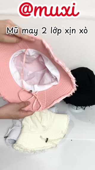 Mũ bucket tua rua trơn vải kaki mềm mịn , nón tai bèo vành rộng cá...