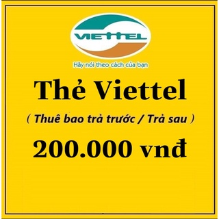 Nạp thẻ viettel 200k... Nạp thẻ viettel 200k...