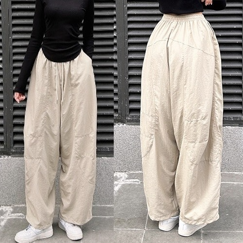 Quần Parachute Harem Nam Nữ Dáng Thụng Vintage, Quần Dài Vải Kaki ...