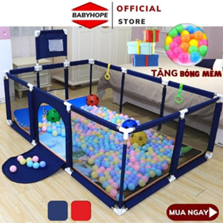 Quây bóng, nhà bóng cho bé hình chữ nhật khung INOX TẶNG 10 BÓNG...