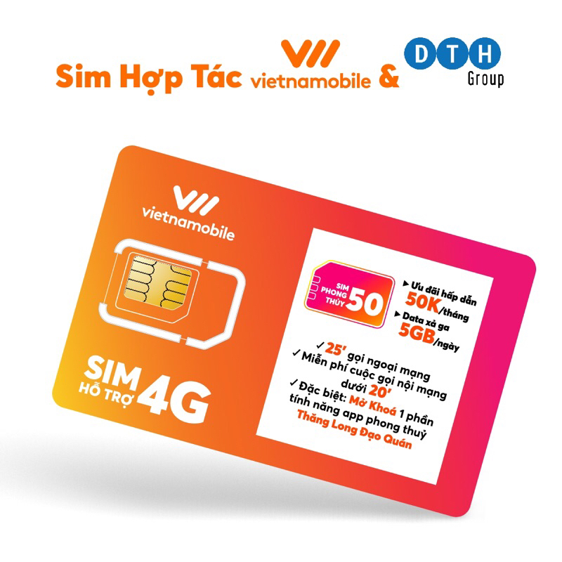 Sim 4G, sim số đẹp Vietnamobile, đăng ký gói 5GB/ngày thả ga vào m...