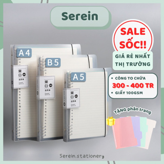 Sổ còng Binder A4 B5 A5 8 còng kèm ruột giấy refill làm planner bu... Sổ còng Binder A4 B5 A5 8 còng kèm ruột giấy refill làm planner bu...