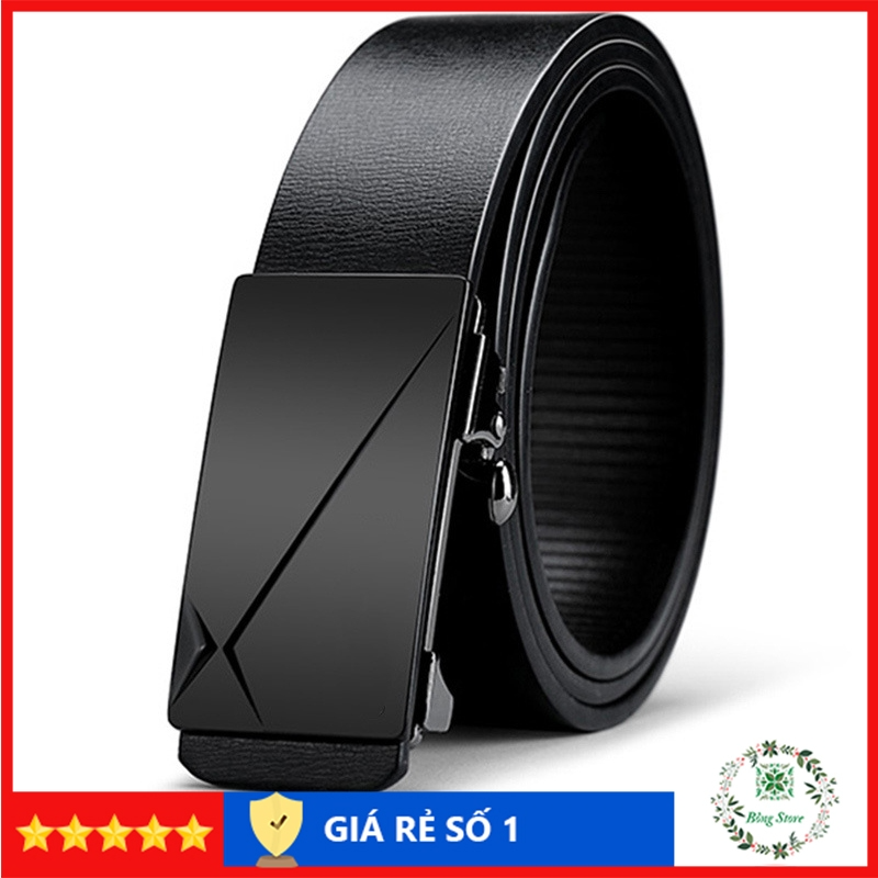 Thắt lưng nam da cao cấp, dây lưng nam mặt khóa tự động sang trọng...