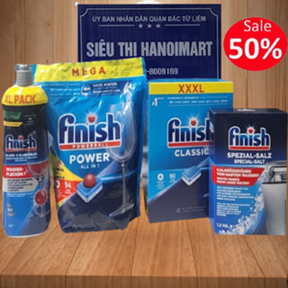 Viên rửa bát Finish all in 1 112 V  muối rửa bát Finish 1.2kg  nướ...